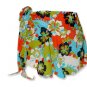 New Orange-Blue Hawaiian String Bikini Top With Matching Tie Sides Bottom & Cover Skirt