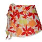 New Orange Red Hawaiian String Bikini Top With Matching Tie Sides Bottom & Cover Skirt