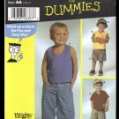 Uncut Simplicity 5694 Sewing Pattern Toddlers Pants Shorts Visor and Knit Tops Size 1/2-2