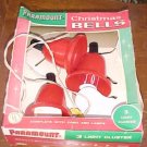 Vintage Paramount Christmas Bell Lights w Box FREE SHIPPING!!!
