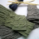Amazing pair grey and green long scarves