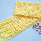 Hand-knitted beautiful yellow  long scarf