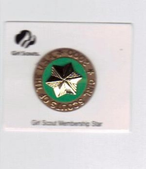 Girl Scout Membership Star Pin plus Special Year 2000 Millennium Disc Backing