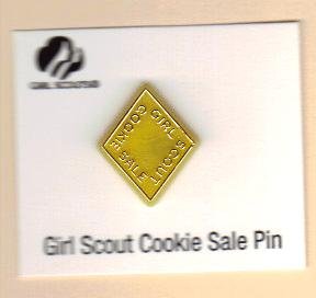 Girl Scout Cookie Activity Sale- Girl Cookies Pin- Yellow 2000