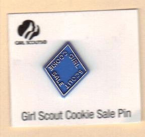 Girl Scout Cookie Activity Sale- Girl Cookies Pin- Blue 1999