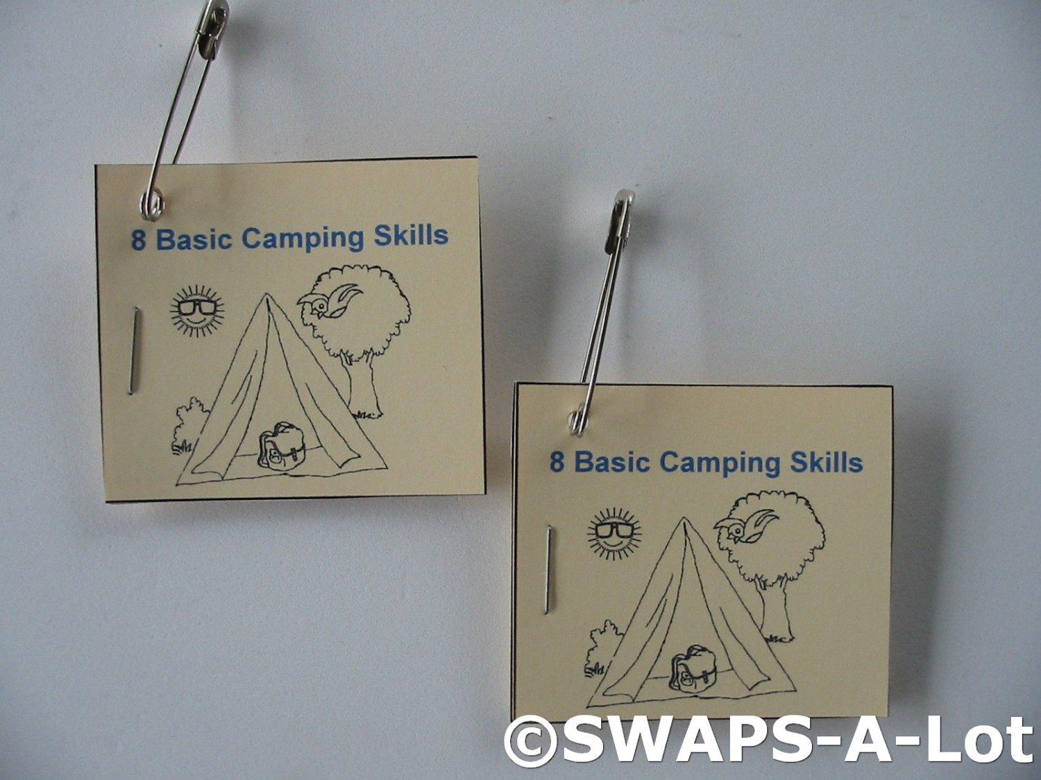 Mini 8 Basic Camping Skills Booklet SWAPS Kit for Girl Kids Scout makes 25