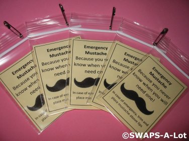 Mini Emergency Mustache in a Baggie Girl Scout SWAPS Kids Craft Kit makes 25