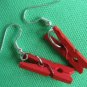 DIY PuNK GoTH MINI CLOTHESPIN earrings Scene OOAK emo