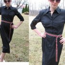 TALBOTS Long Summer SHIRT DRESS Buttons BLACK NWT NEW 2