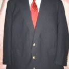 Preppy Navy Blue BLAZER SportCoat CREST buttons 42