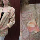 ~ Vtg 80s Golden BOYFRIEND BLaZeR Jacket FLoral SML