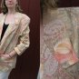 ~ Vtg 80s Golden BOYFRIEND BLaZeR Jacket FLoral SML