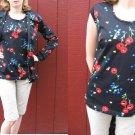~VtG 60s 70s mod 2 pc set Hippie POPPY TUNIC TOP S/M