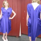FAB vintage 60s REGAL PURPLE SaTiN COCKTAIL dress M/L