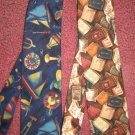 lot of 2 cravat ONE OF A TIE bow necktie USA cotton new