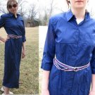 TALBOTS Long Summer SHIRT DRESS Buttons BLUE NWT NEW 8