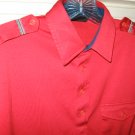 Mens Vintage RED PuNK shirt EPuLeTS emo indie 80's M
