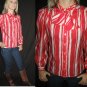 VtG STRIPE blouse Ascot BOW tie POLKA DOT emo punk XS S