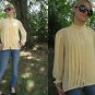 VtG Secretary Blouse SHeeR TUXEDO pleat HIGH NeCK S M