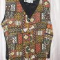 vintage ESSENCE ETHNIC VEST Boho sz XL