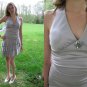 TRASHY GLAM 80s TieReD MINI dress party SILVER HALTER S