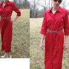 TALBOTS Long Summer SHIRT DRESS Buttons RED NWT NEW 6