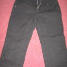 Tommy Hilfiger Black Capri jeans LOW rise snaps Jr 11