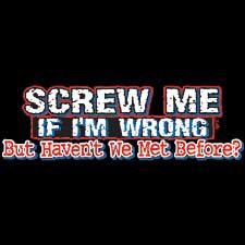 Screw Me If I am Wrong - Extra Large