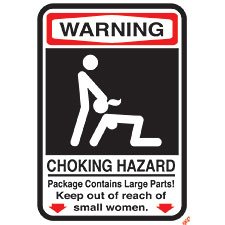 Warning Choking Hazard- Extra Large