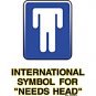 International Symbol for Needs Head- Large