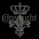 Crown and Fleur De Lis - Extra Large