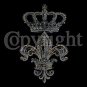 Crown and Fleur De Lis - Extra Large