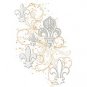 Fleur De Lis ~ Metallic Silver - Extra Large