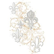 Fleur De Lis ~ Metallic Silver - Large