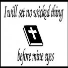 Laptop Cover Decal - "I will set. no wicked thing...."