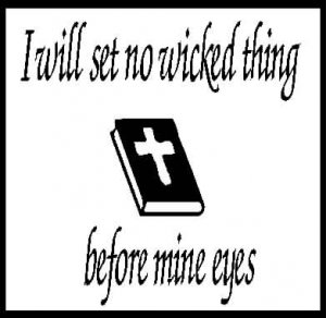 Laptop Cover Decal - "I will set. no wicked thing...."