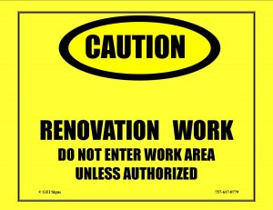 EPA "Lead Work Area" Sign