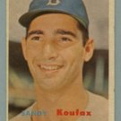 1957 Topps # 302 Sandy Koufax DP Dodgers HOF VG - EX