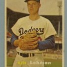 1957 Topps # 366 KEN LEHMAN Dodgers VG