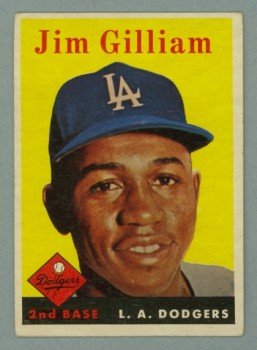 1958 Topps # 215 JIM GILLIAM Dodgers EX