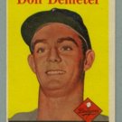 1958 Topps # 244 DON DEMETER Dodgers VG