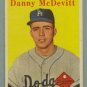 1958 Topps # 357 DANNY McDEVITT Dodgers VG