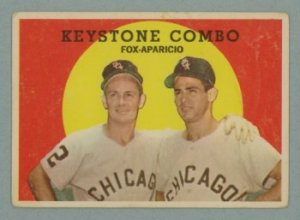 1959 Topps Keystone Combo # 408 FOX -- APARICIO HOF
