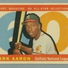 1960 Topps AS # 566 Hank Aaron Braves Brewers HOF VG+