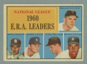 1961 Topps NL ERA Leaders # 45 McCORMICK -- DRYSDALE HOF EX
