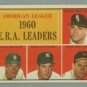 1961 Topps AL ERA Leaders # 46 BUNNING -- DITMAR HOF