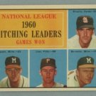 1961 Topps NL Pitching Leaders # 47 BROGLIO -- SPAHN HOF