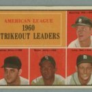 1961 Topps AL Strikeout Leaders # 50 BUNNING -- WYNN HOF