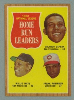 1962 Topps NL HR Leaders # 54 CEPEDA - MAYS - ROBINSON HOF