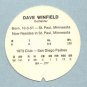 1974 Padres McDonald Discs # 13 Dave Winfield HOF Padres